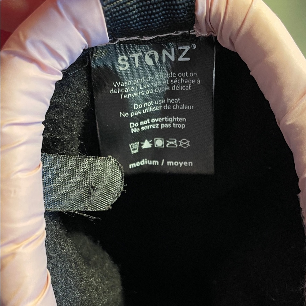 Stonz Pink Snow Toddler Booties with Black Fleece Inserts size 12 - 24 months - Picture 8 of 10